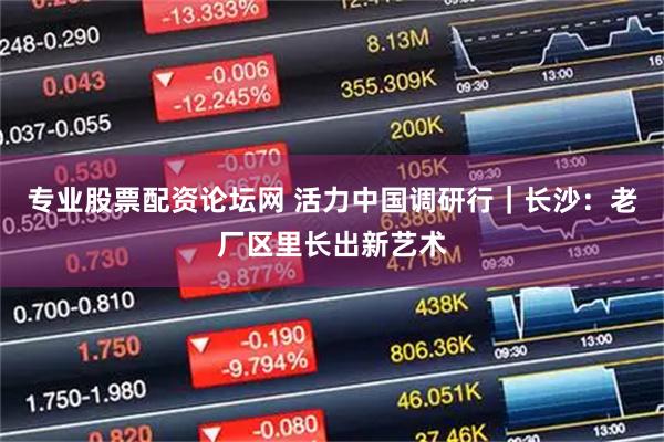 专业股票配资论坛网 活力中国调研行｜长沙：老厂区里长出新艺术